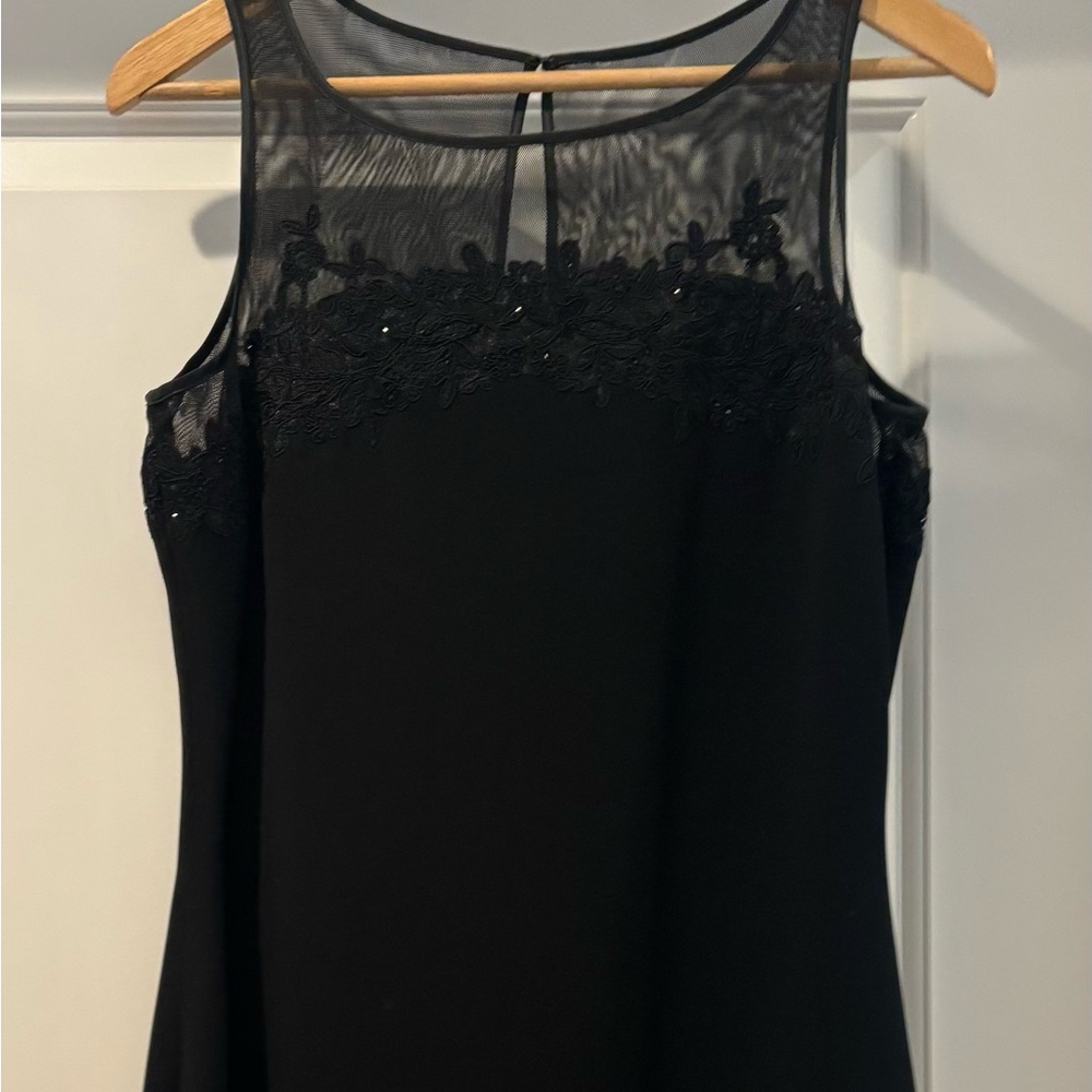 Talbots Black Dress with Lace